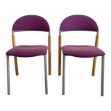 Set of 2 Vintage Dining Chairs Thesis by Wiesner Hager, Austria 1990s