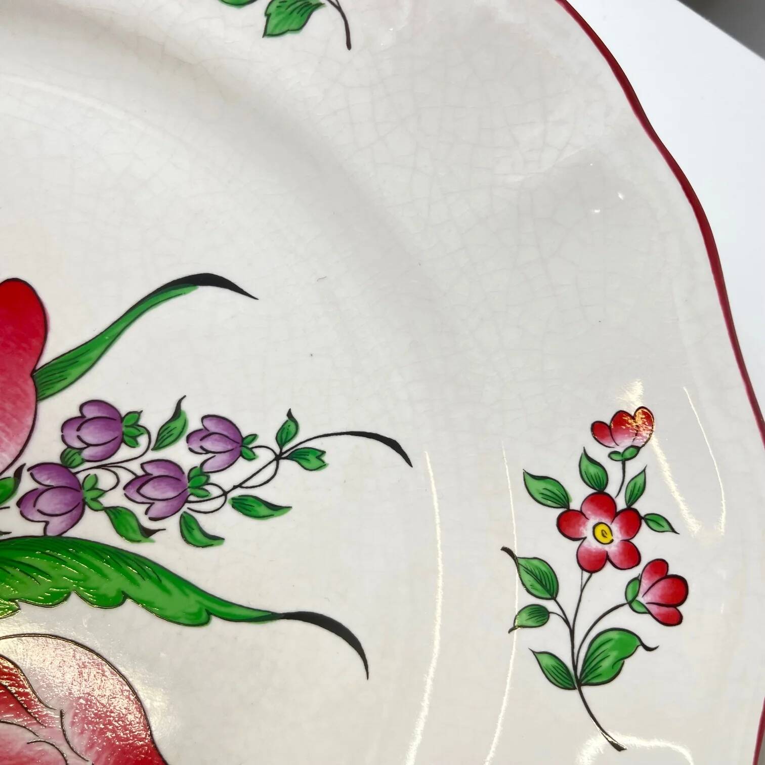Set of 6 flat plates KG Lunéville, model Réverbère.