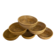 Set of 6 vintage rhodaceram ceramic bowls, beige and brown