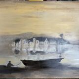 Oil on canvas signed India