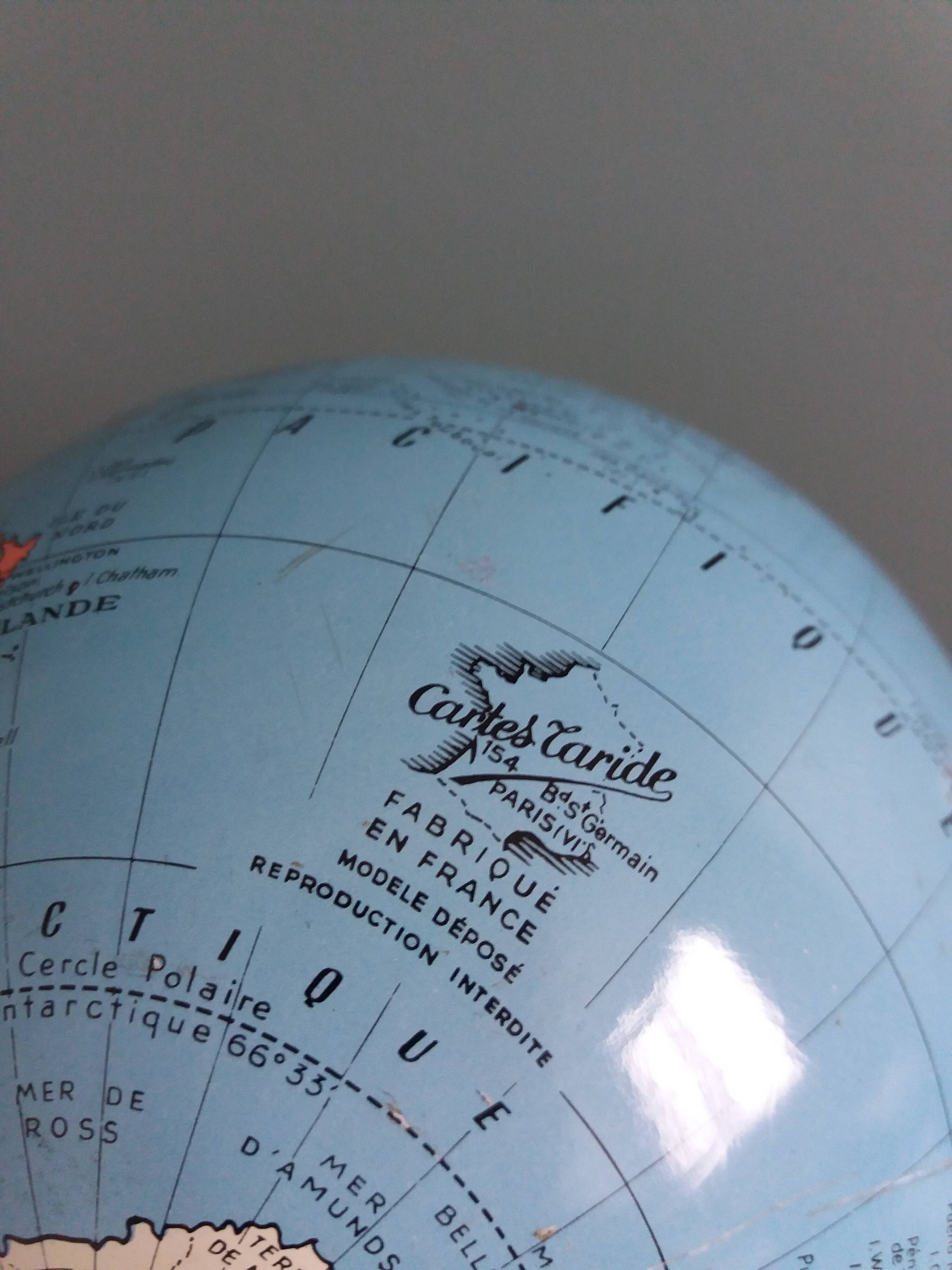 Globe world map Taride 50s 60s