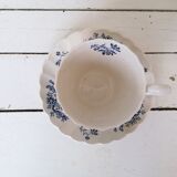 Set of 4 cups and saucers in English earthenware