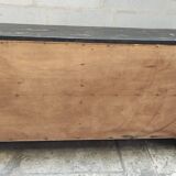 Old rear oak counter unit with two sliding doors