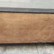 Old rear oak counter unit with two sliding doors