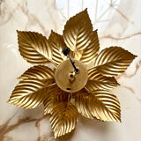 Paire d’appliques fleur dorées