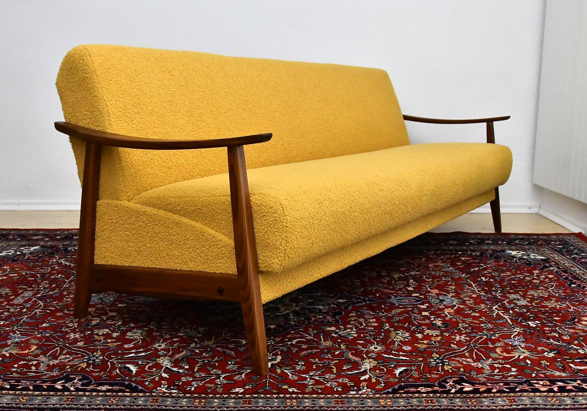 Scandinavian folding sofa in teak, 1960s