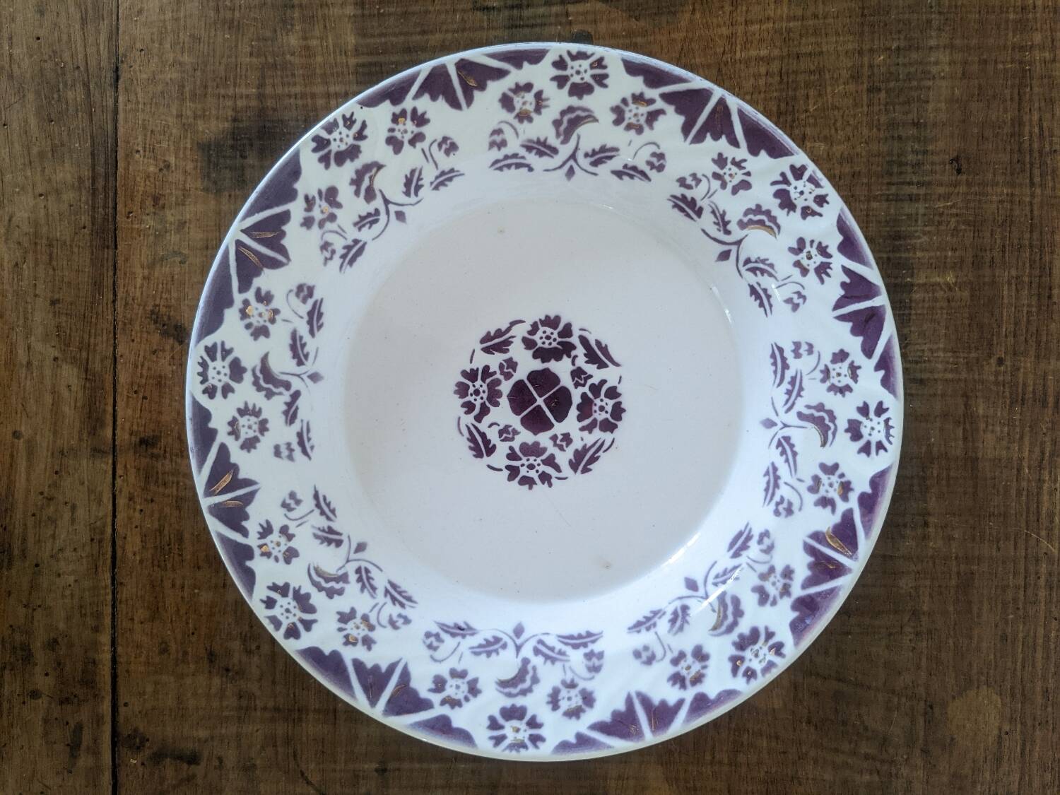 Digoin Sarreguemines dish purple