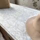 Oak and marble counter 1950