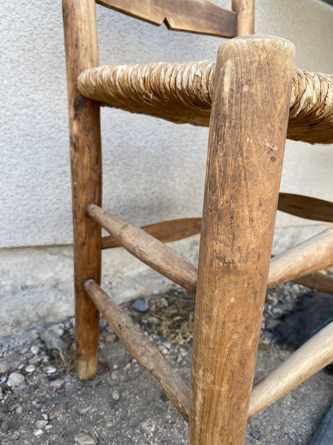 Two country straw chairs