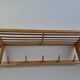 Uluv czechoslovakian mid-century wooden wall coat rack with shelf, 1970
