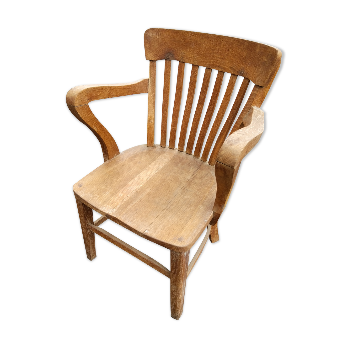 Fauteuil de bureau d'enfant dit "Américain" en chêne vers 1920
