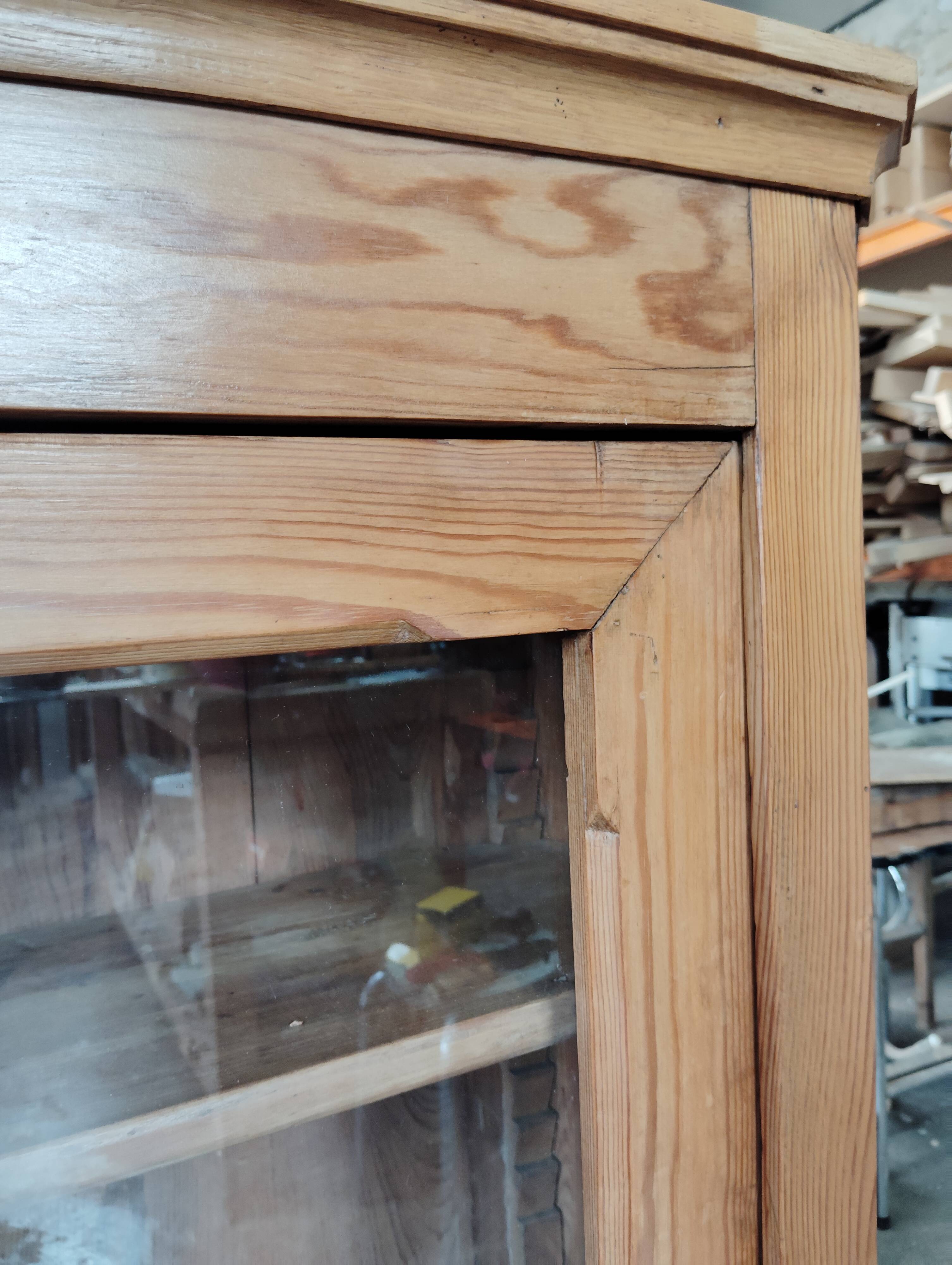 English display cabinet in old pine