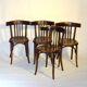Suite de 4 chaises bistrot de Fischel 1930 bois-courbé