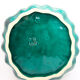 Green slurry leaf dish signed by Vallauris