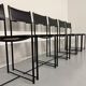 6 leather chairs "101" Italian design Belotti Alias 1980 vintage