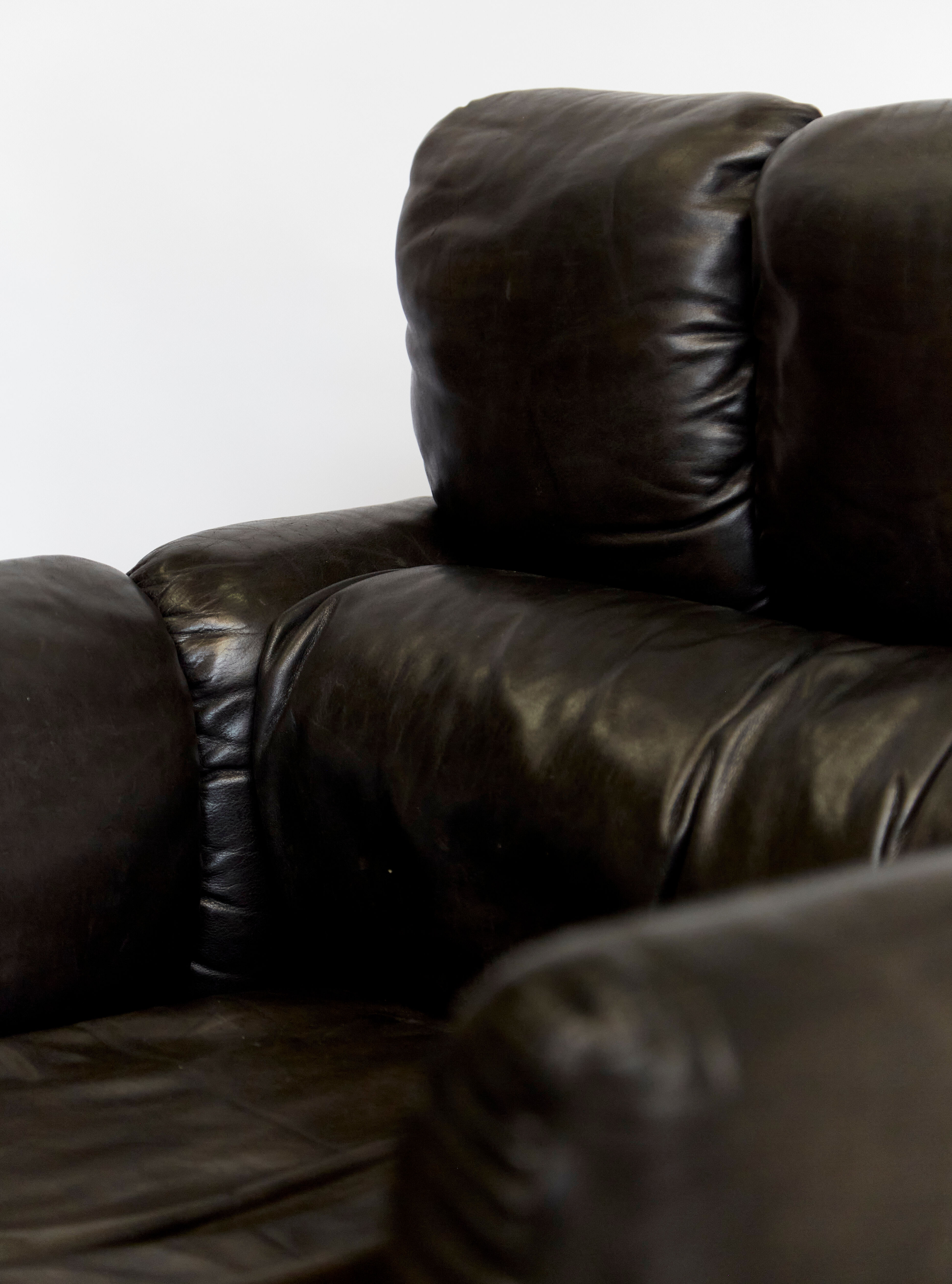 Vintage leather armchair custom-made Chancellor's Bungalow