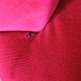 Lot de 2 fauteuils crapauds en velours rouge