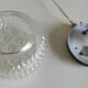Ceiling light or wall sconce in moulded floral glass - 70s