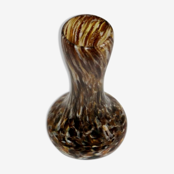 Speckled blown glass vase