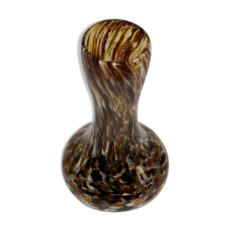 Speckled blown glass vase