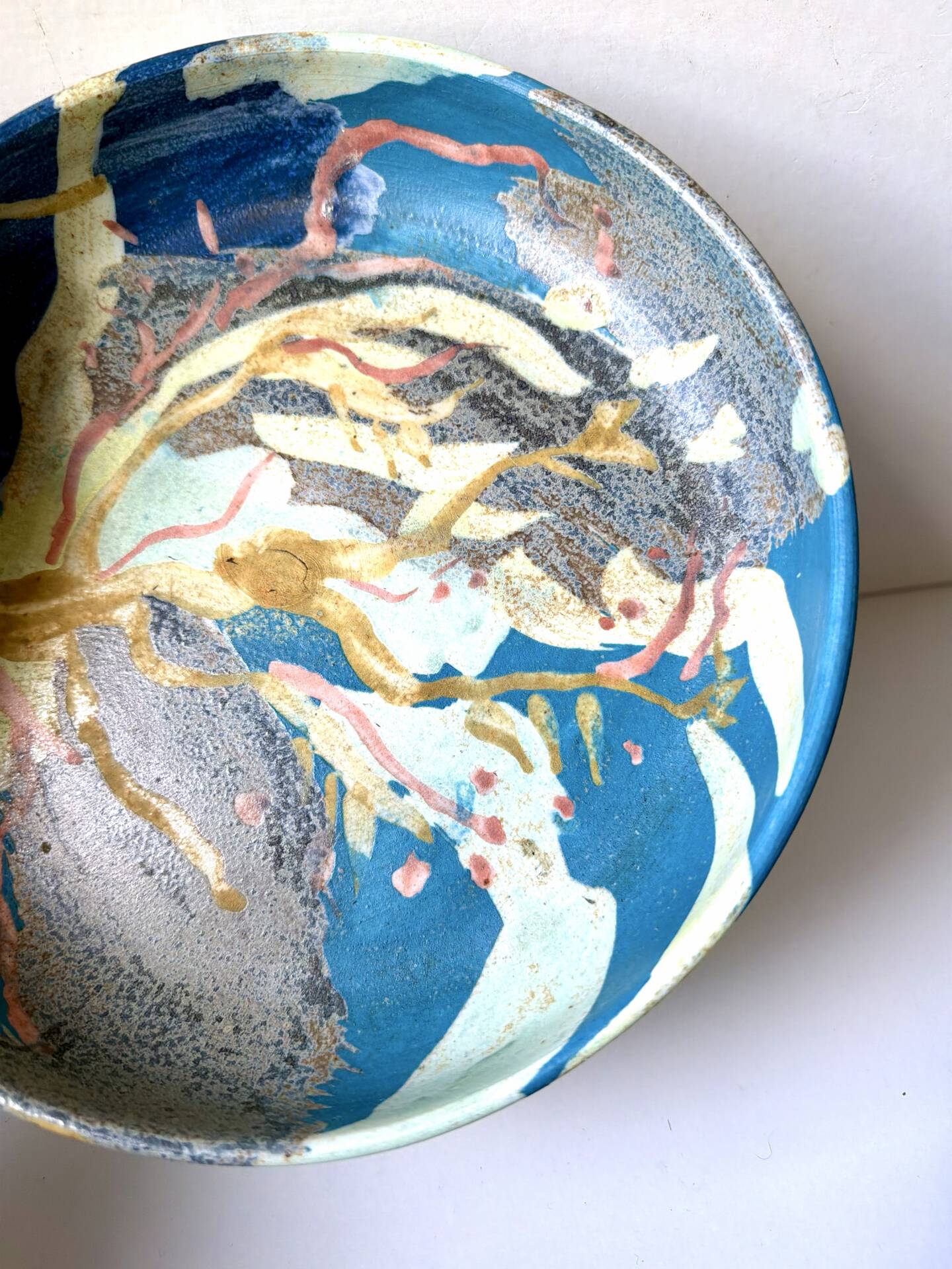 Vintage Danish Ceramic Art Studio Decorative Bowl signed