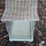 Iron and wicker bird cage