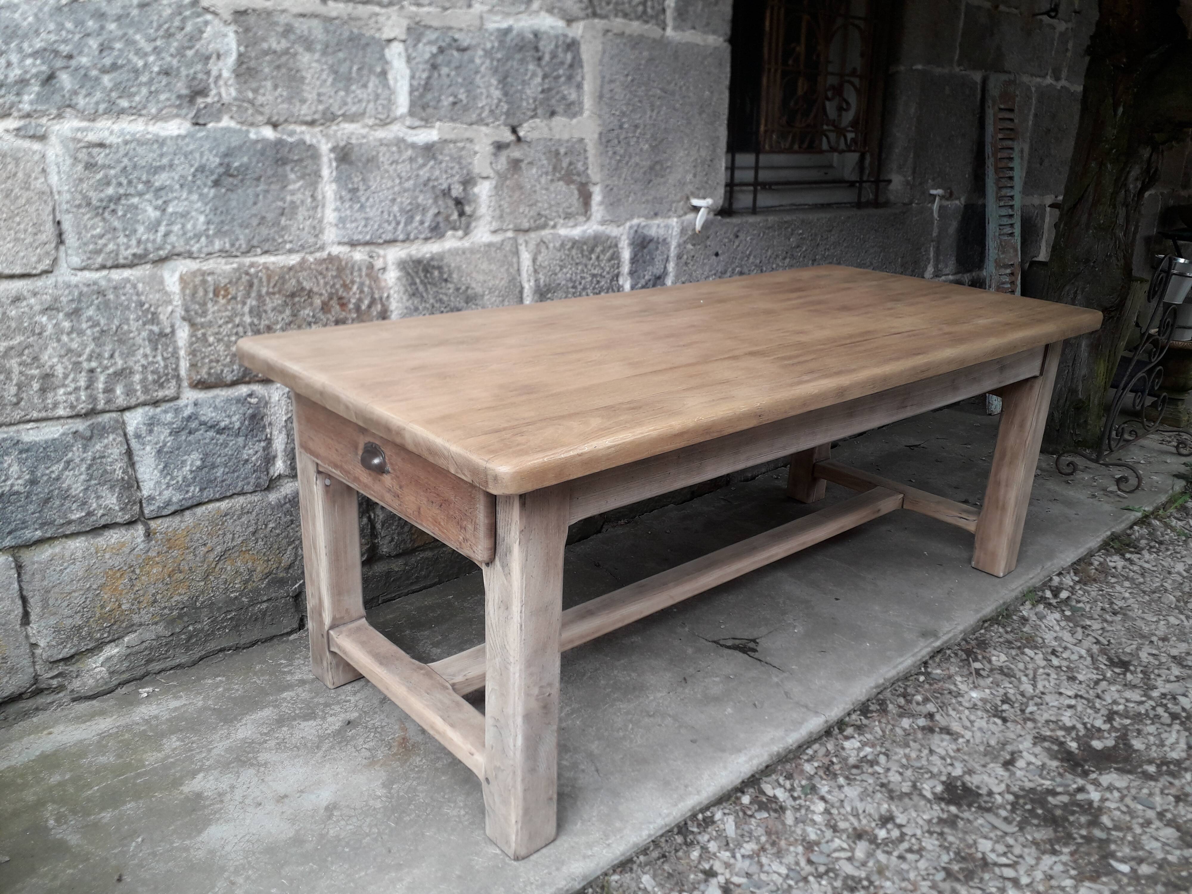 Solid oak farmhouse table, 200 cm