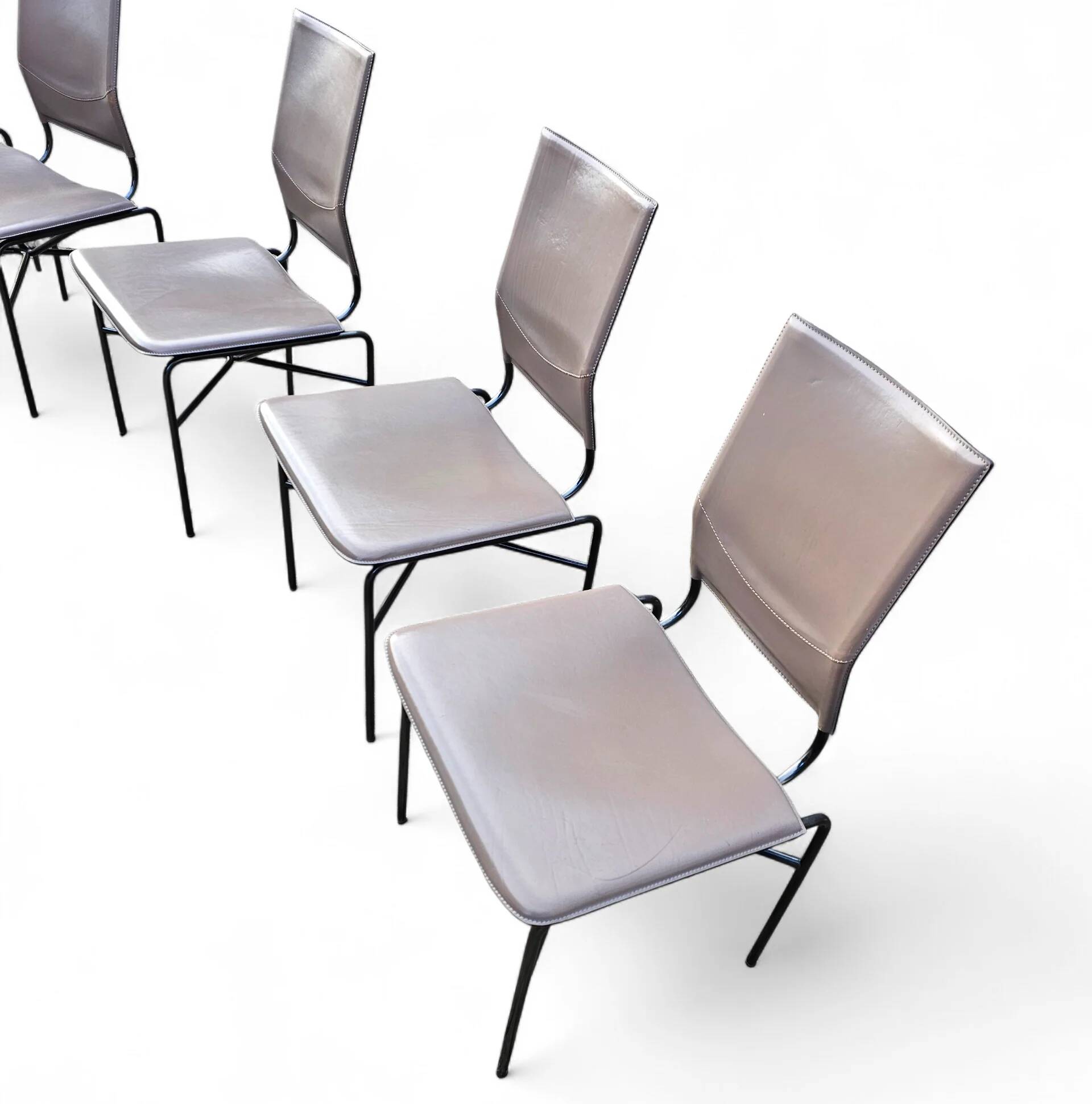 6 x dining chairs designed by Ross Littell / Matteo Grassi