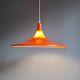 Large vintage orange plastic pendant light