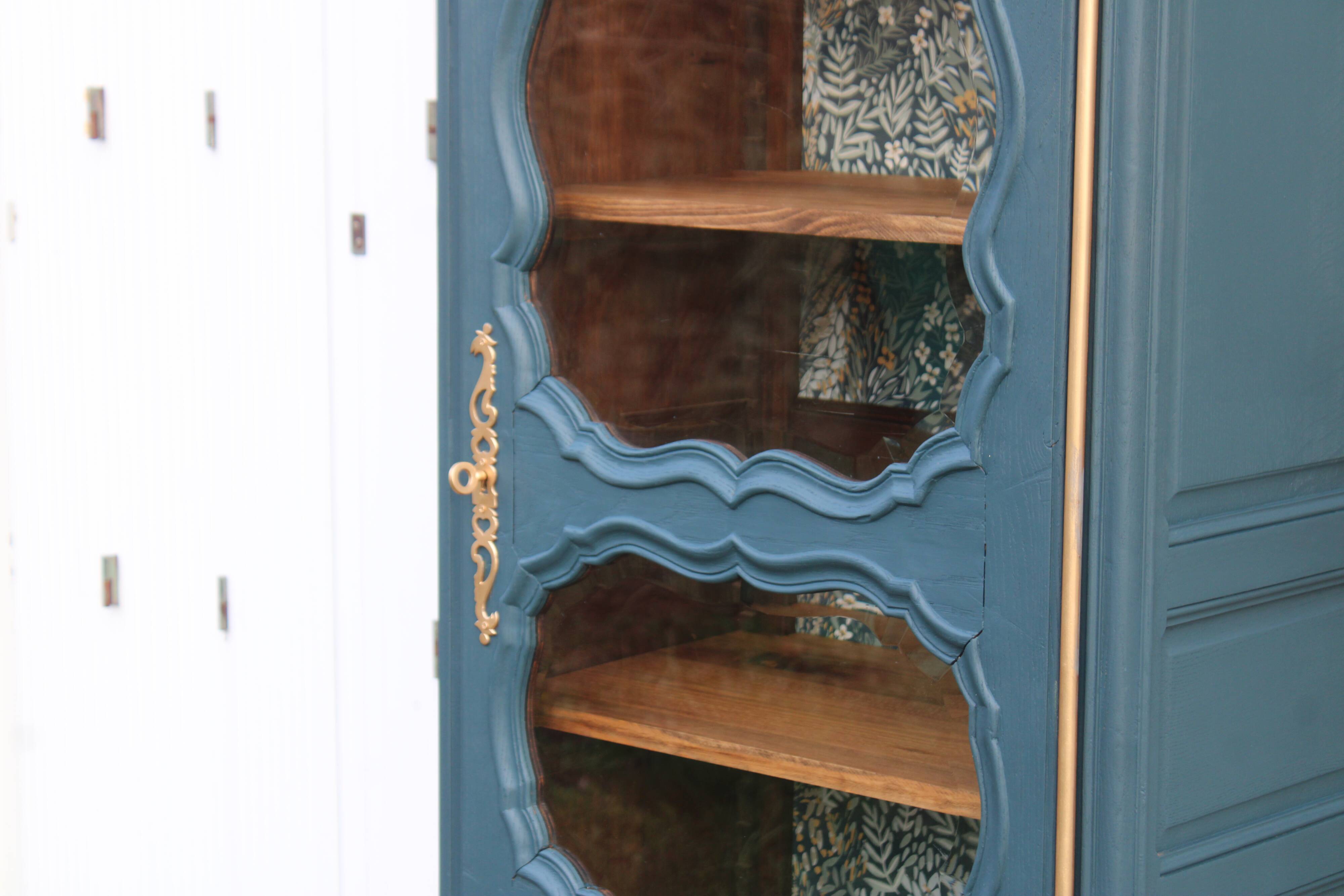 Renovated antique display cabinet