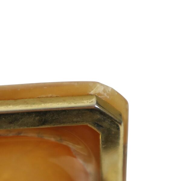 Vide poche, coffret à bijoux italien vintage en albâtre et cuivre doré à décor de pattes de lion