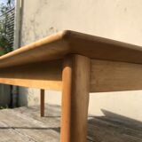 Vintage coffee table 1970 in solid maple