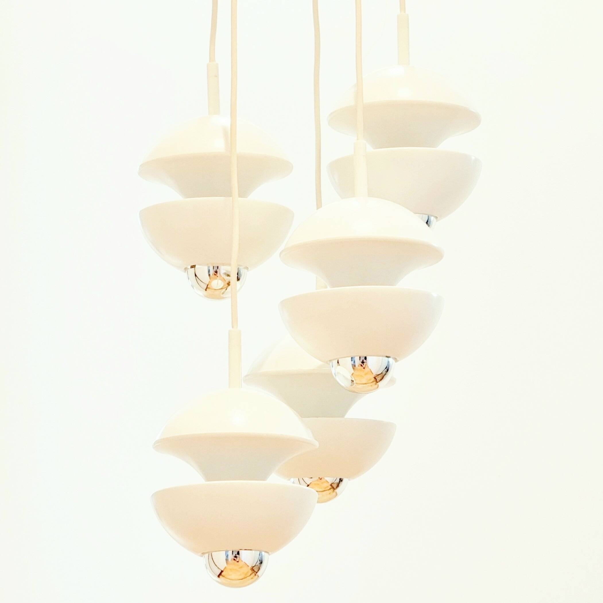 Lampe cascade Space Age étiquetée - Klaus Hempel pour Kaiser, Allemagne, années 1970