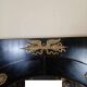 Miroir Empire en bois laqué noir et bronze doré époque XIXeme