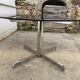 Smoked glass round table chrome Florence Knoll Roche Bobois an70