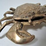 Vintage brass ashtray crab