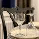 6 antique crystal glasses