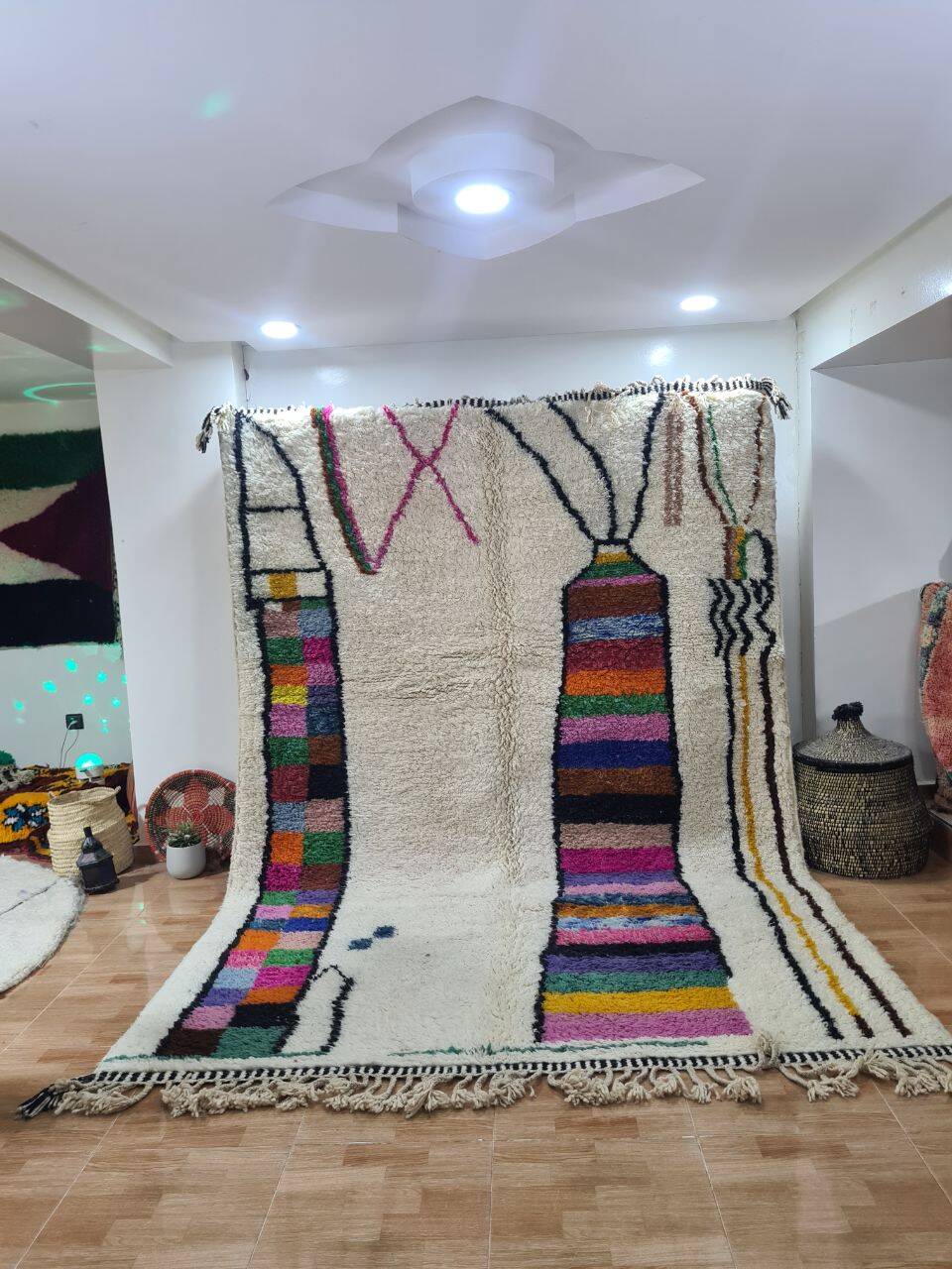 Handmade wool Berber rug 300X200 cm