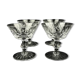 Set of 4 cut crystal bowls from Lorraine, 10.5 cm