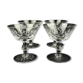 Set of 4 cut crystal bowls from Lorraine, 10.5 cm