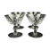 Set of 4 cut crystal bowls from Lorraine, 10.5 cm