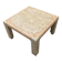 Marble tessellate coffee table '80, off white and salmon with brass