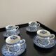 4 cups and under cups in English porcelain