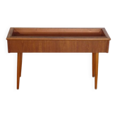 Jardiniere scandinave en teck et cuivre 1960