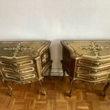 Pair of bedsides Florentine style, 1950s