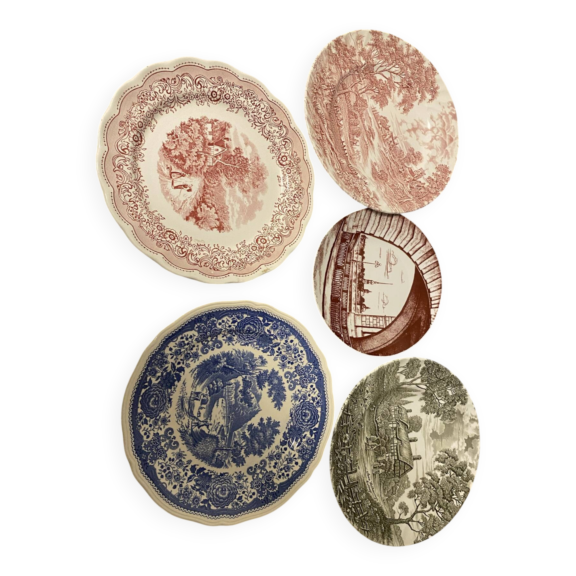 lot de 5 assiettes de collection