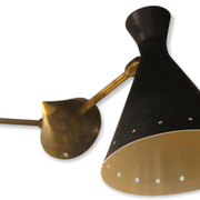 Wall lamp double black casserole