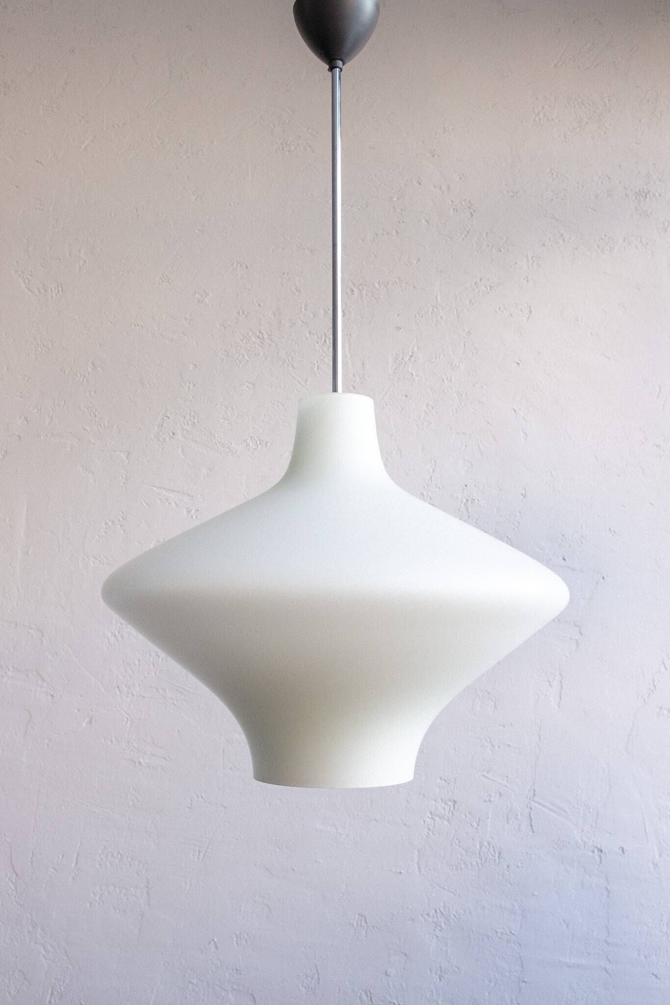 Space Age Czechoslovak Hanging Lamp by Osvětlovací Sklo, 1970s