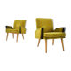 Midcentury Leather Armchairs Designed by Miroslav Navrátil, 1970s