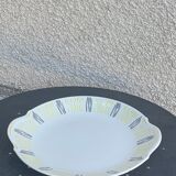 Dish with enamelled ceramic handles FB number 81motif design and vintage